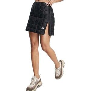 The North Face ThermoBall Eco Skirt Womens S Black Quilted Puffer Gorpcore